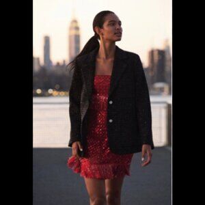 Brand New Mare Mare X Anthropologie Sparkle Tweed Blazer